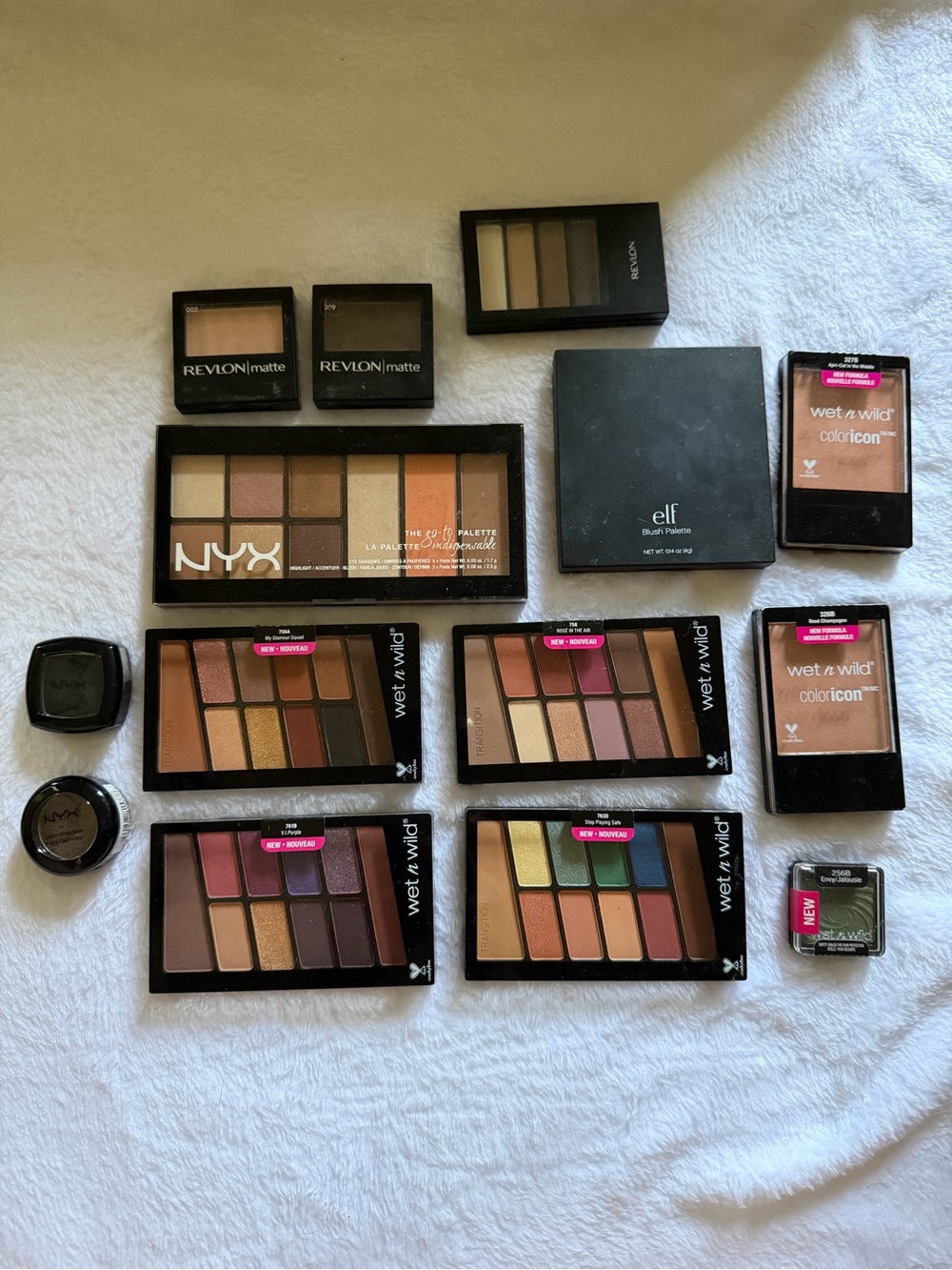 Drugstore beauty lot: wet n wild, nyx, revlon, elf